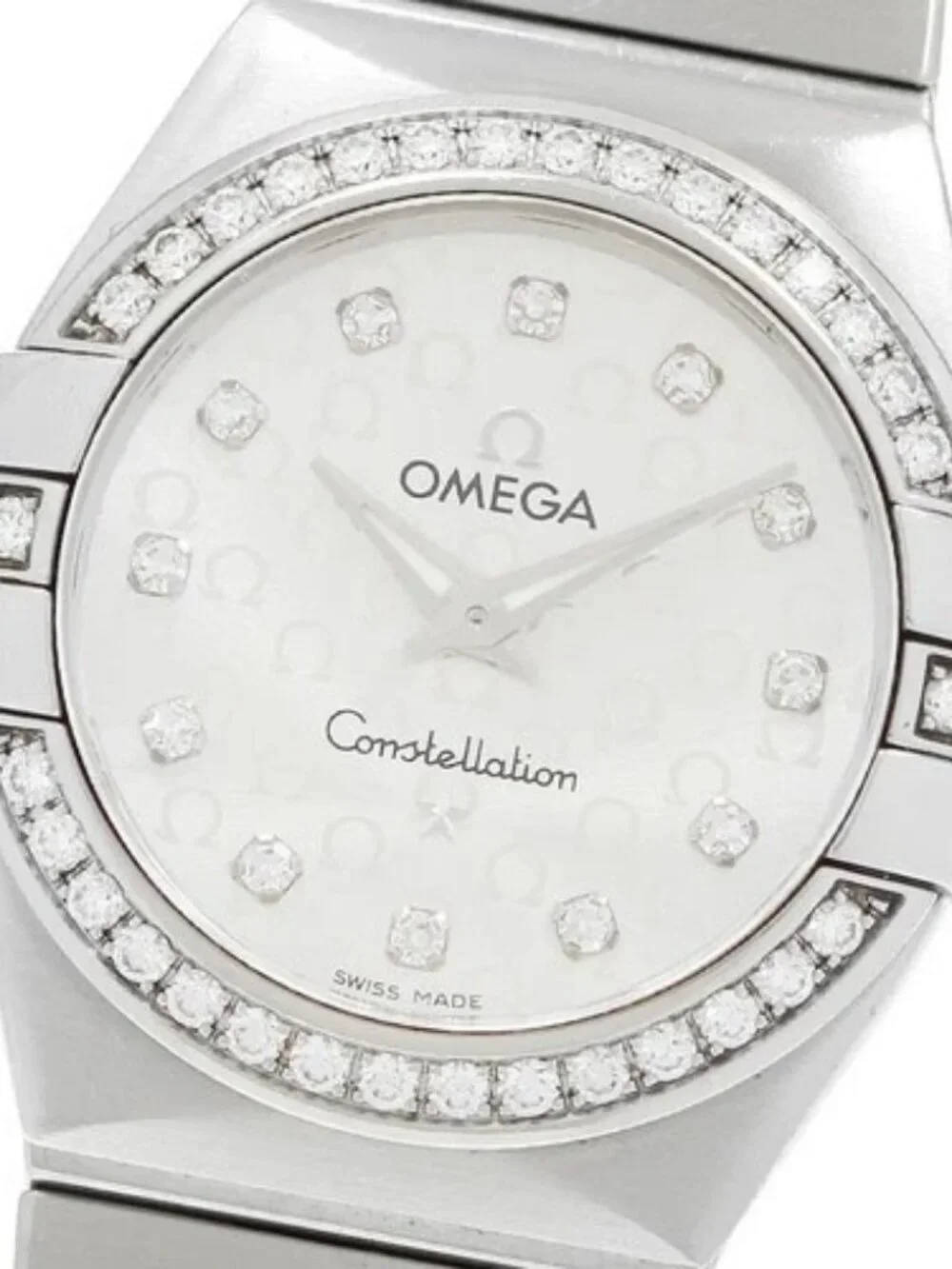 OMEGA Constellation Blush 123.15.27.60.52.001 12P diamond bezel Quartz_961356